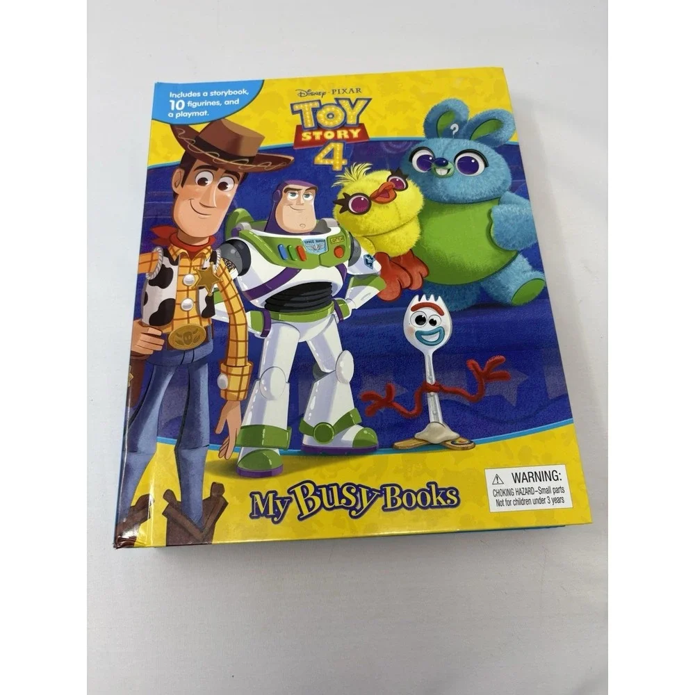 My Busy Book Disney Pixar Toy Story 4 Book With Playmat &  10 Figures NEW